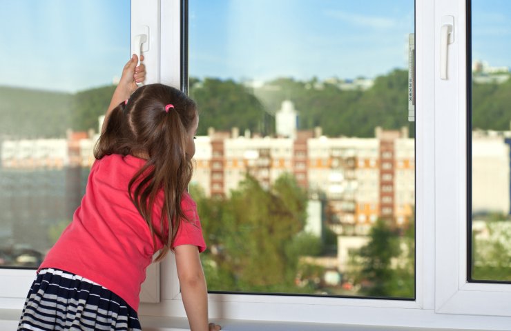Окно без устройств защиты для детей